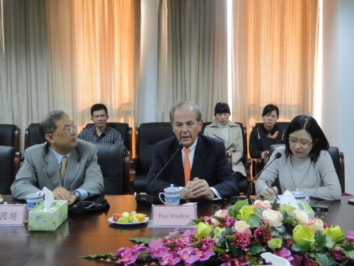 Vice-president of Taiwan Chang Bing Show Chwan hospital and Professor Paul Wilton from Tulane University visited Ningbo No.2 Hospital